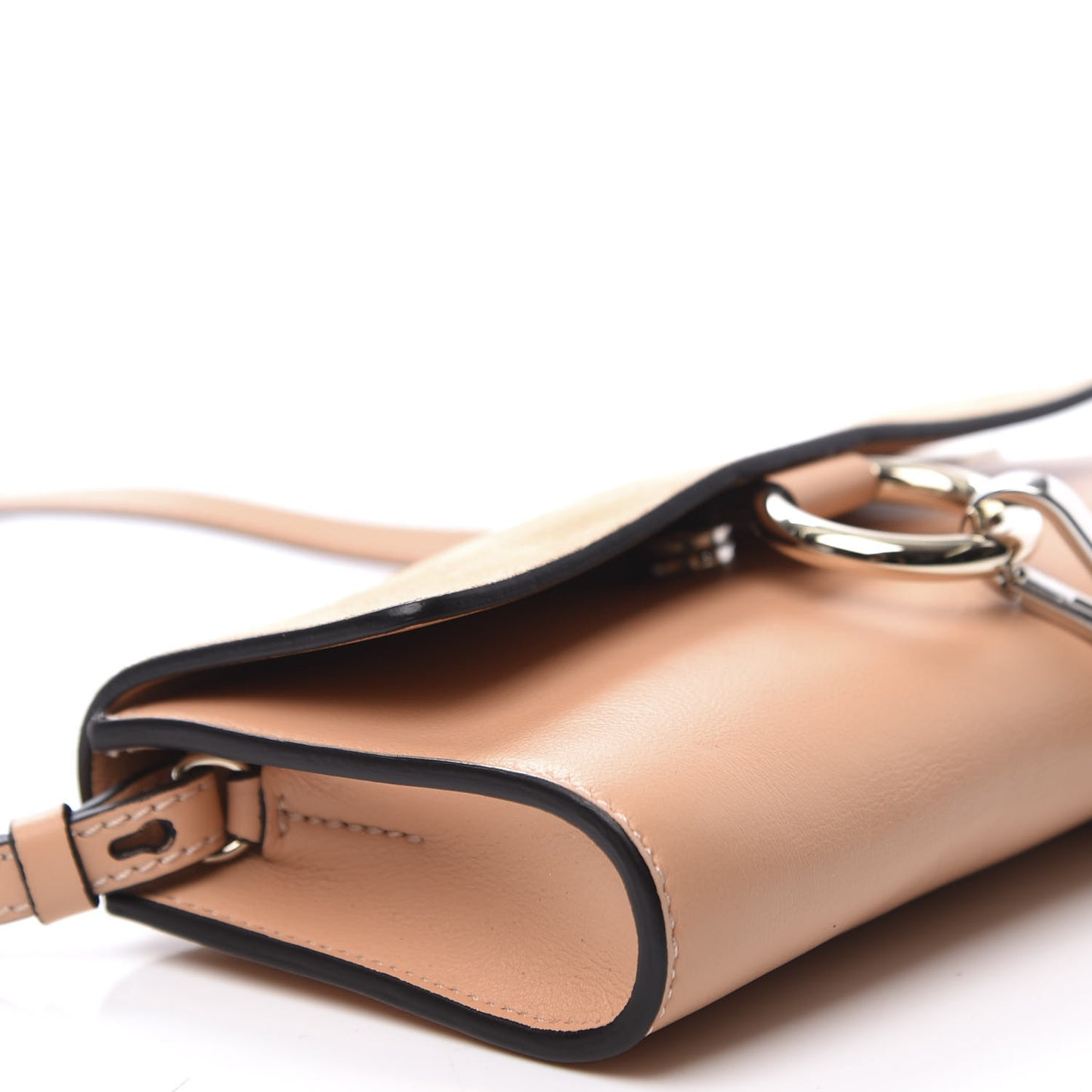 Suede Calfskin Mini Faye Shoulder Bag Milky Orange