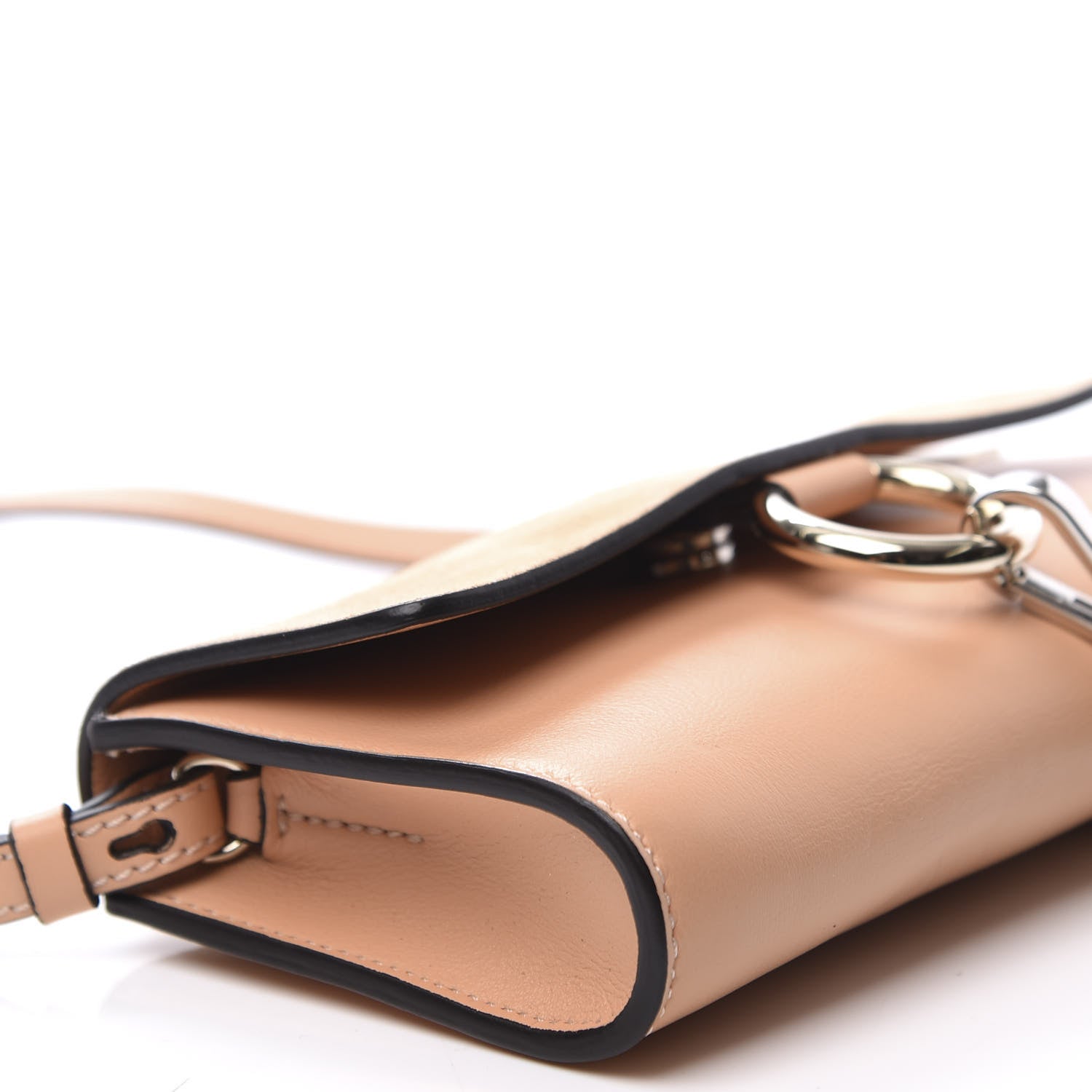 Chloe Suede Calfskin Mini Faye Shoulder Bag Milky Orange 7 of 11