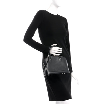 Louis Vuitton Epi Alma BB Black 3 of 8