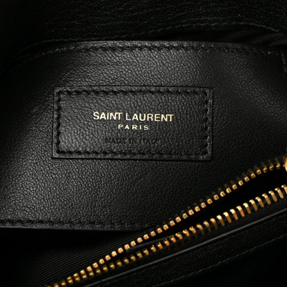 Saint Laurent Sheepskin Matelasse Chevron Monogram Medium College Bag Black 7 of 11
