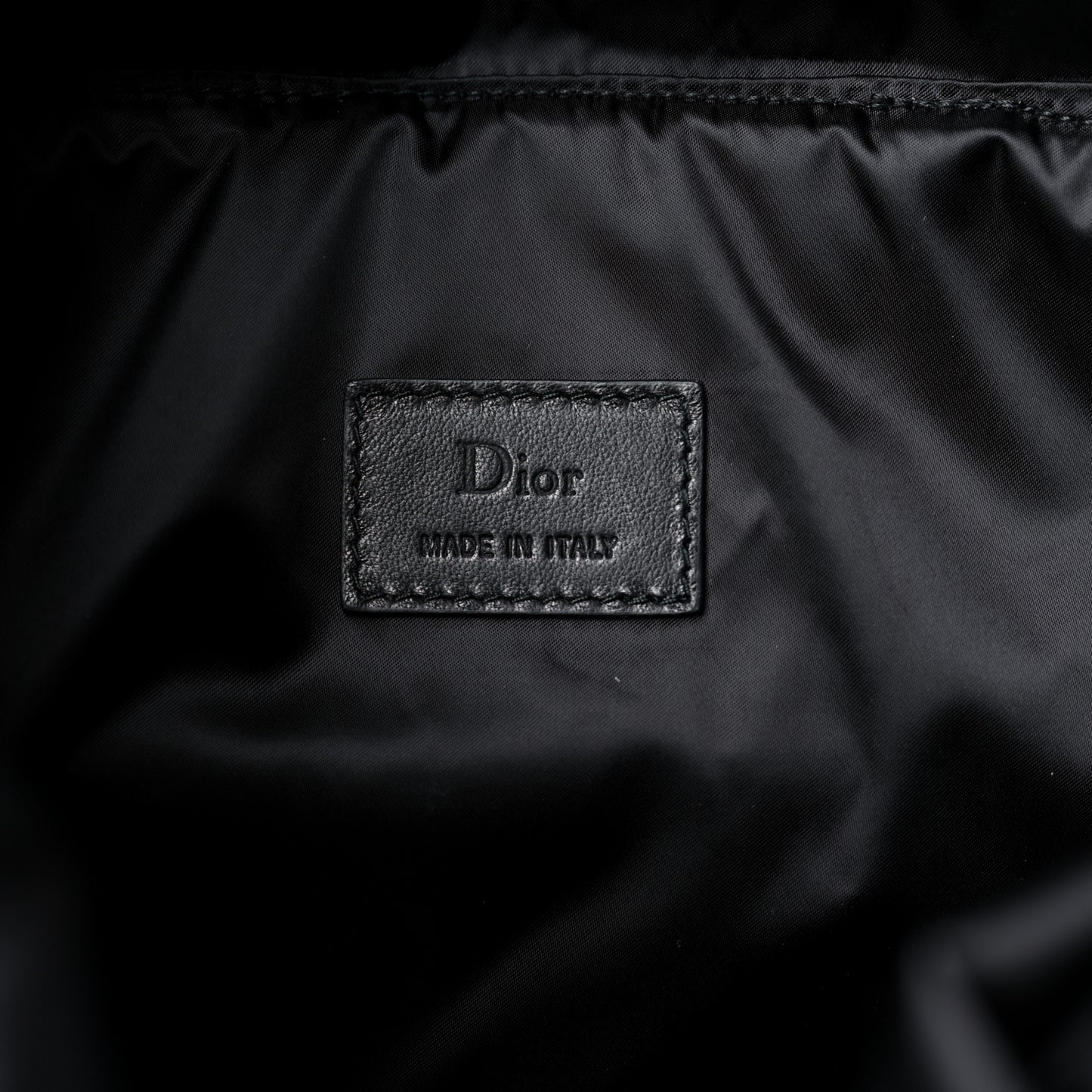 Nylon Cannage Saddle Backpack Black