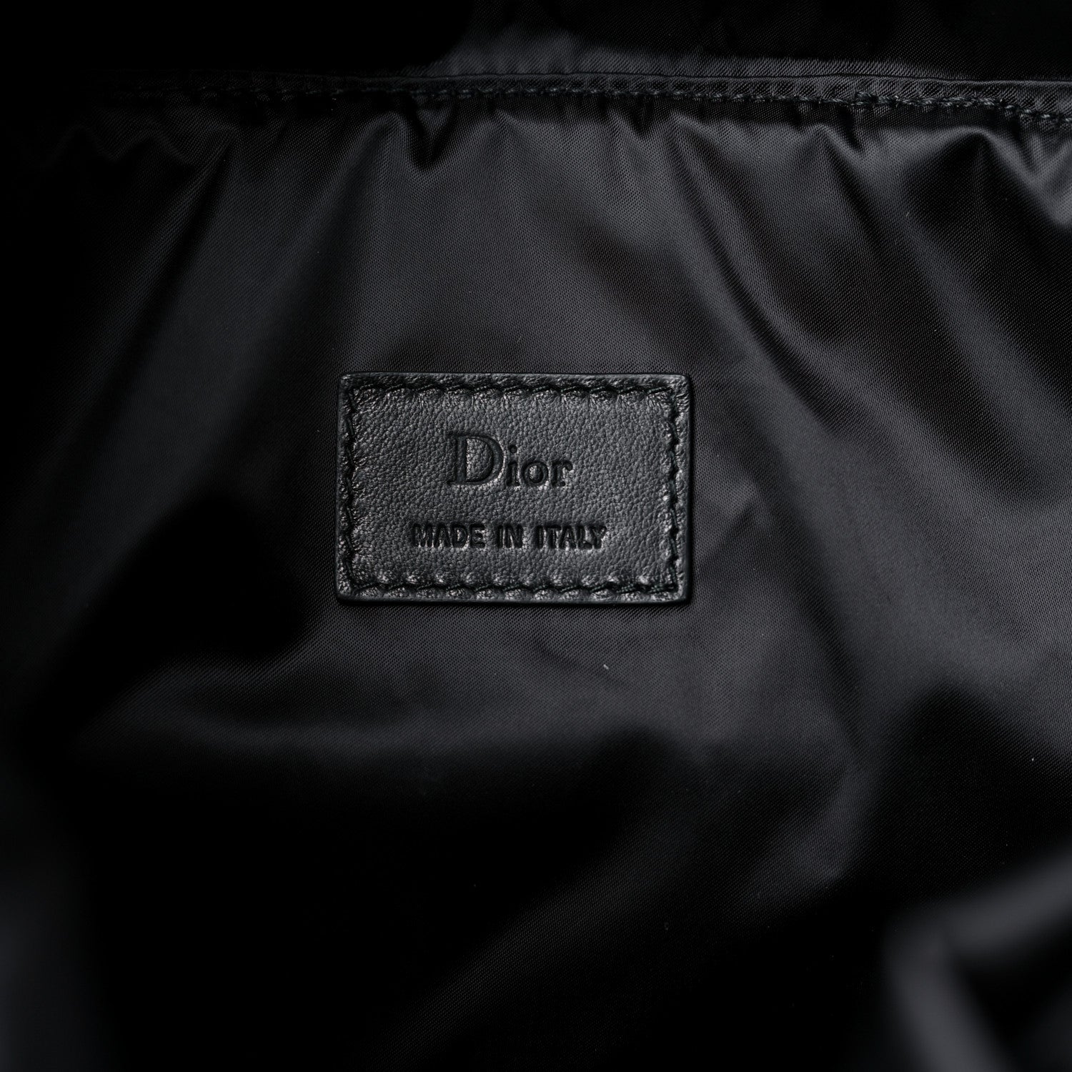 Christian Dior Nylon Cannage Saddle Backpack Black 6 of 9