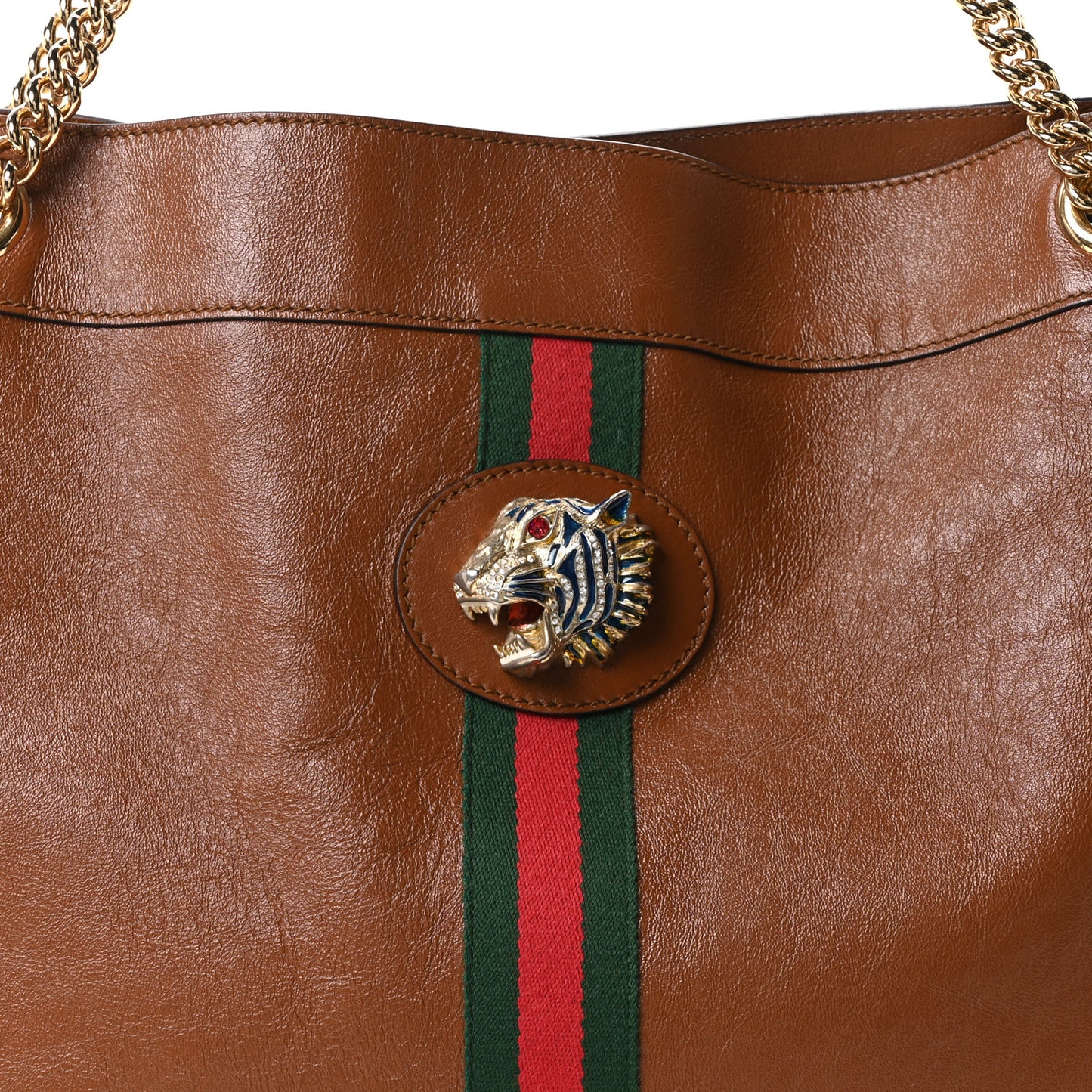 Calfskin Large Rajah Chain Tote Cuir