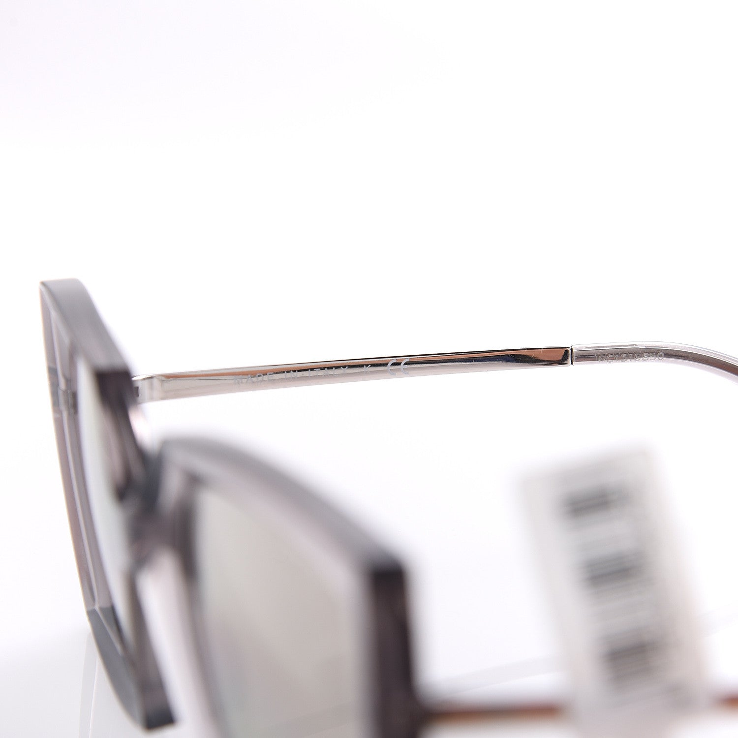 Chanel 18K White Gold Mirror Square Sunglasses 6051 Gray 6 of 6