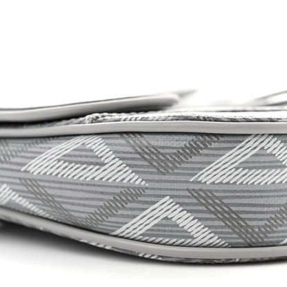 Christian Dior CHRISTIAN DIOR Coated Canvas CD Diamond Mens Mini Saddle Bag Grey 9 of 14