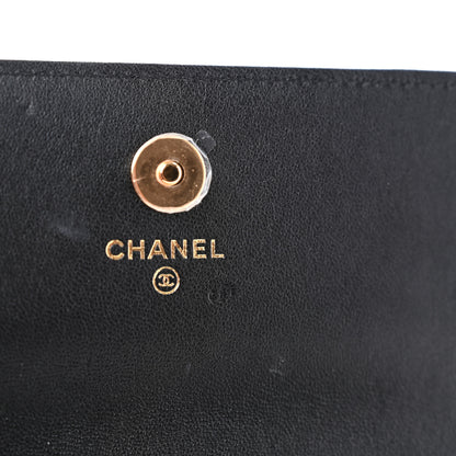 Chanel Lambskin Quilted Flap Card Holder With Cuff Black 9 of 10