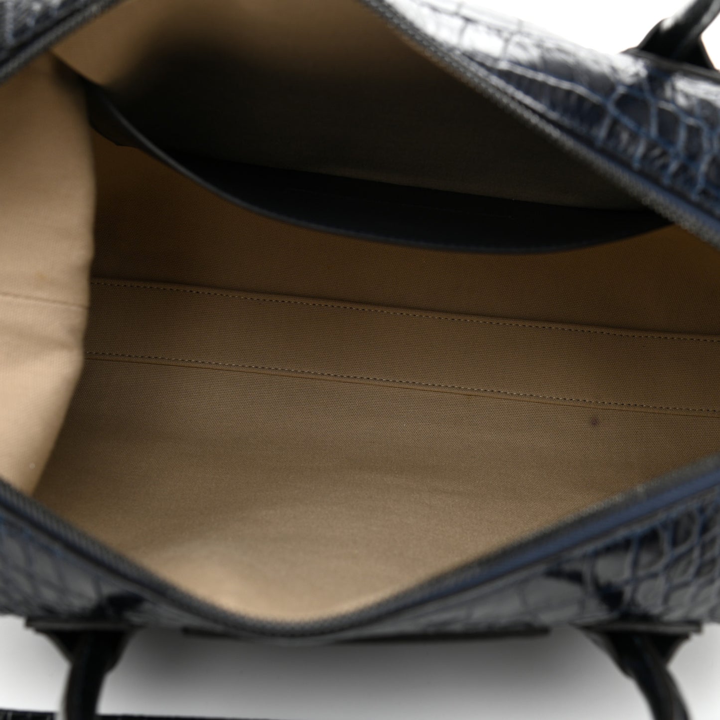 Calfskin Crocodile Embossed Medium Soft Antigona Navy
