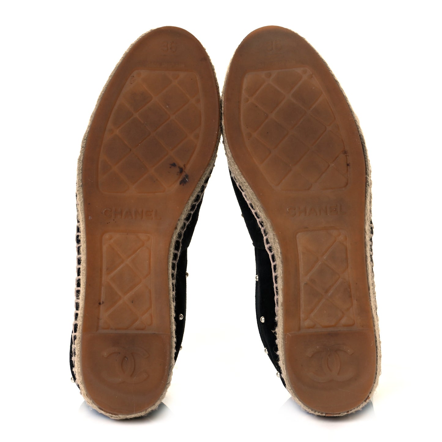 Suede Pearl CC Espadrilles 36 Black