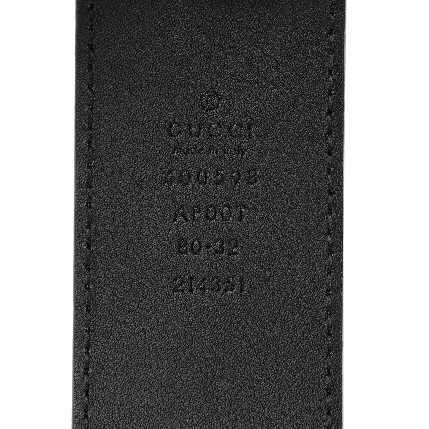 Calfskin Double G 40mm Belt 80 32 Black
