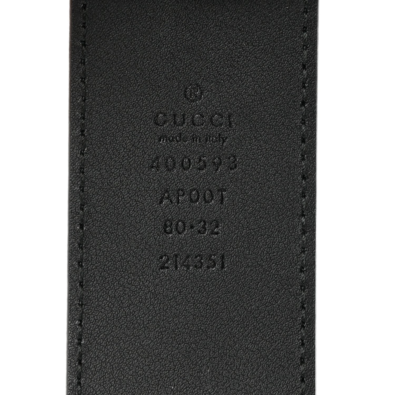Gucci Calfskin Double G 40mm Belt 80 32 Black 3 of 5