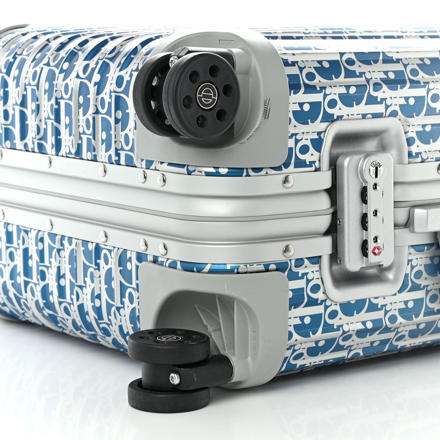 X RIMOWA Aluminum Gradient Cabin Luggage Blue Multi