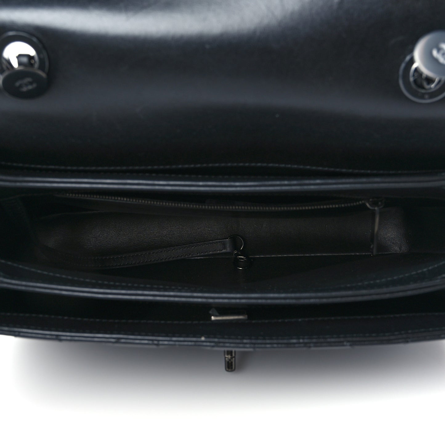 Lambskin Quilted Medium Trendy CC Flap Dual Handle Bag So Black