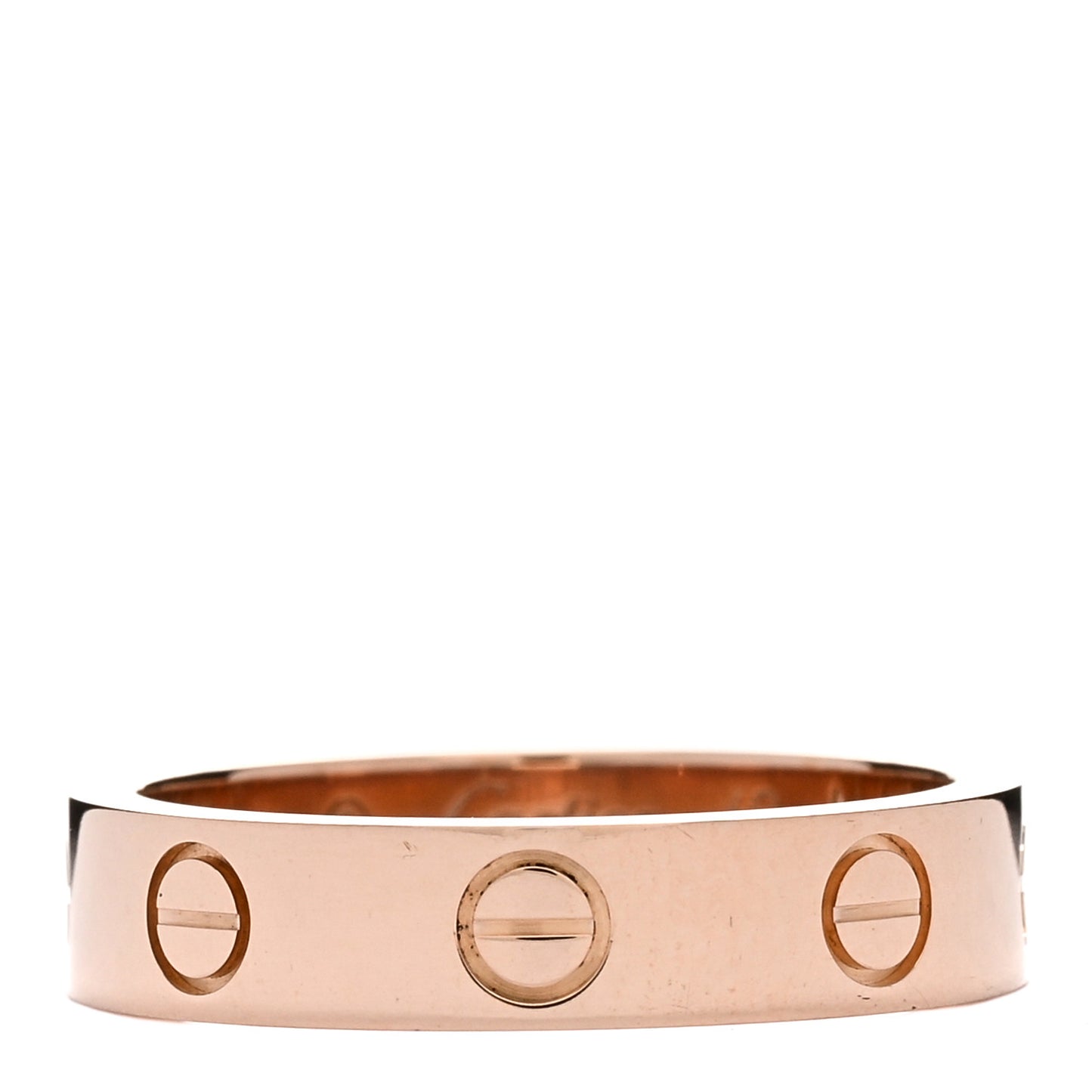 18K Pink Gold Diamond 4mm LOVE Wedding Band Ring 49 4.75