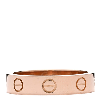 Cartier 18K Pink Gold Diamond 4mm LOVE Wedding Band Ring 49 4.75 2 of 3