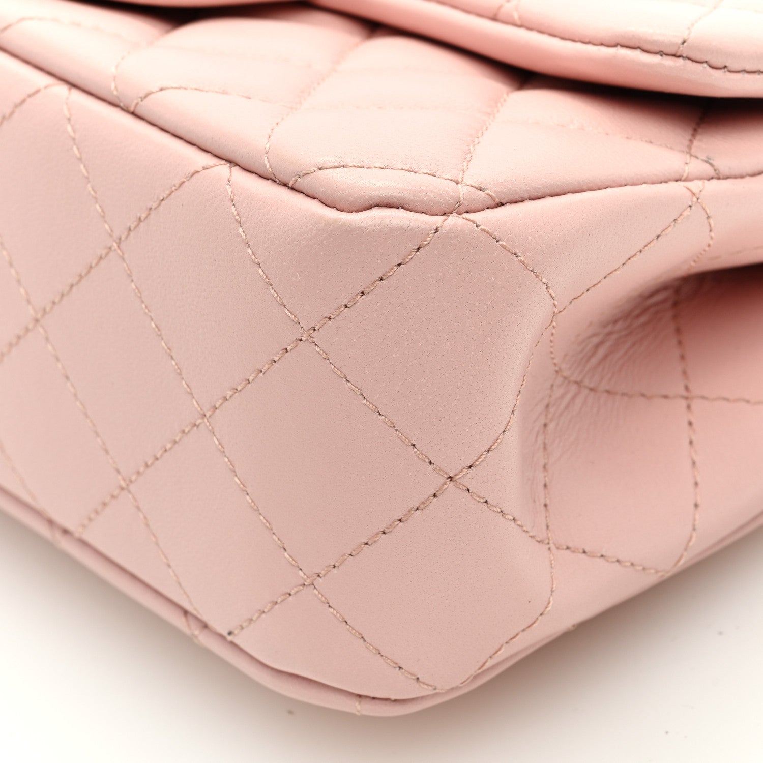 Chanel Lambskin Quilted Camellia Crush Mini Rectangular Flap Pink 10 of 10