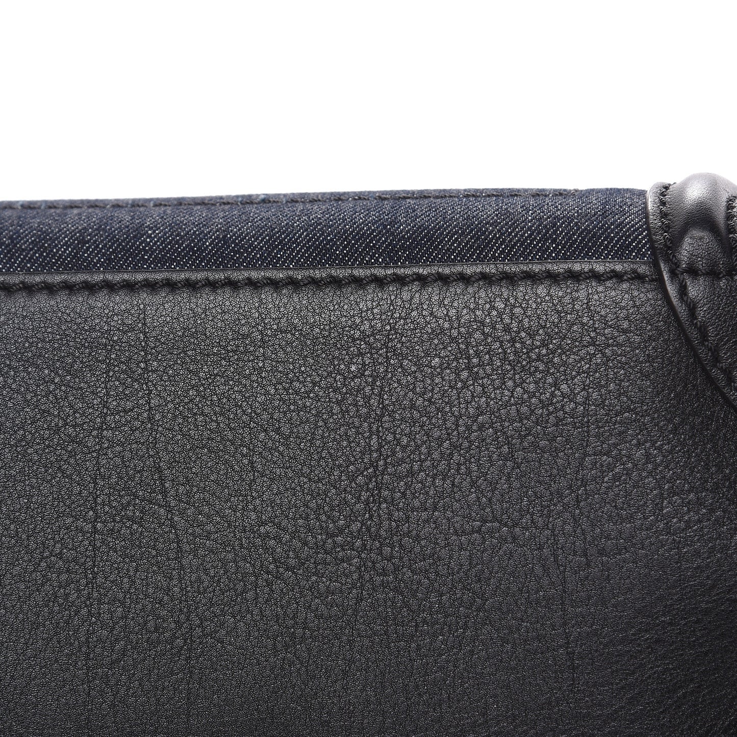 Smooth Calfskin Denim Micro Luggage Navy Black