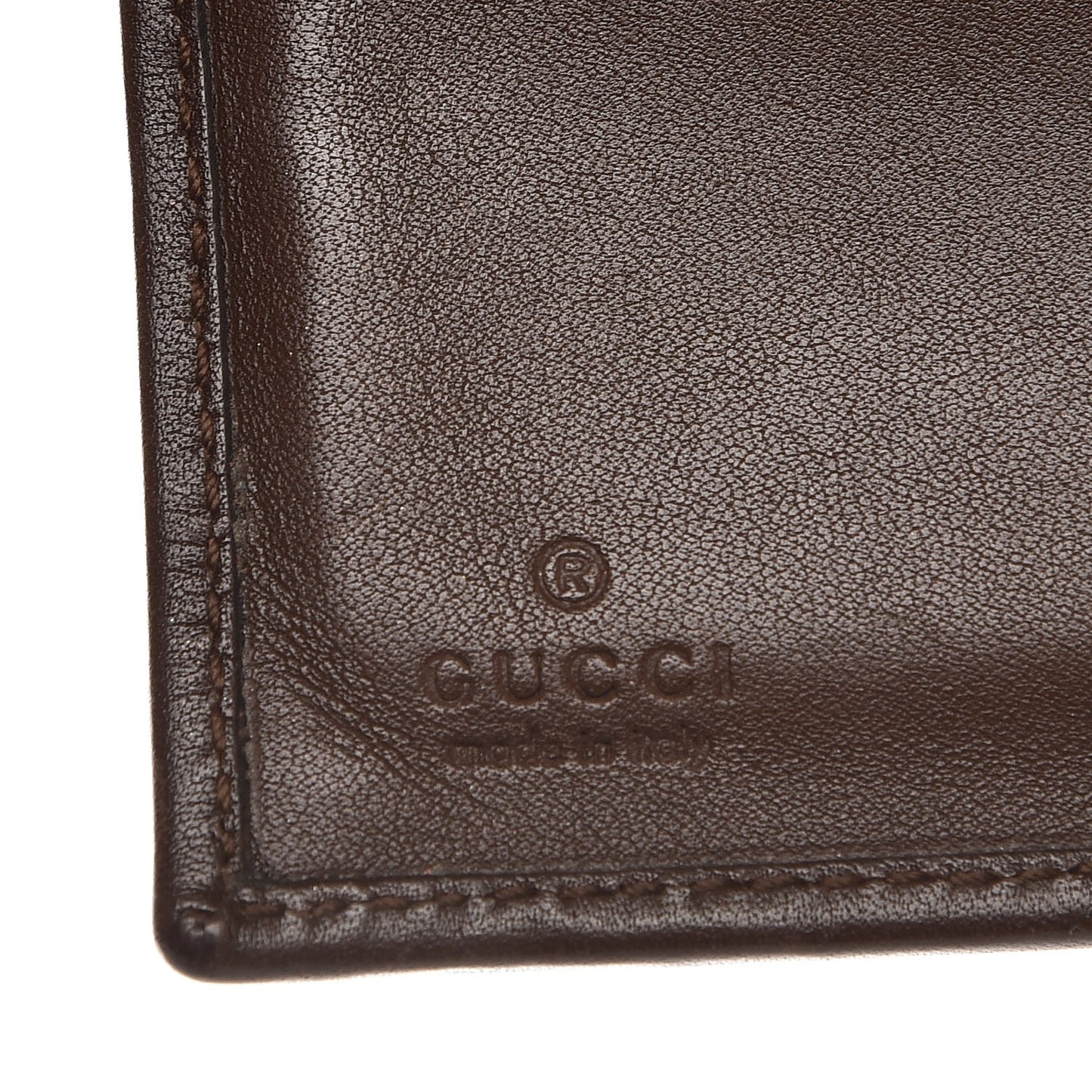 GG Monogram Bi-Fold Wallet Dark Brown