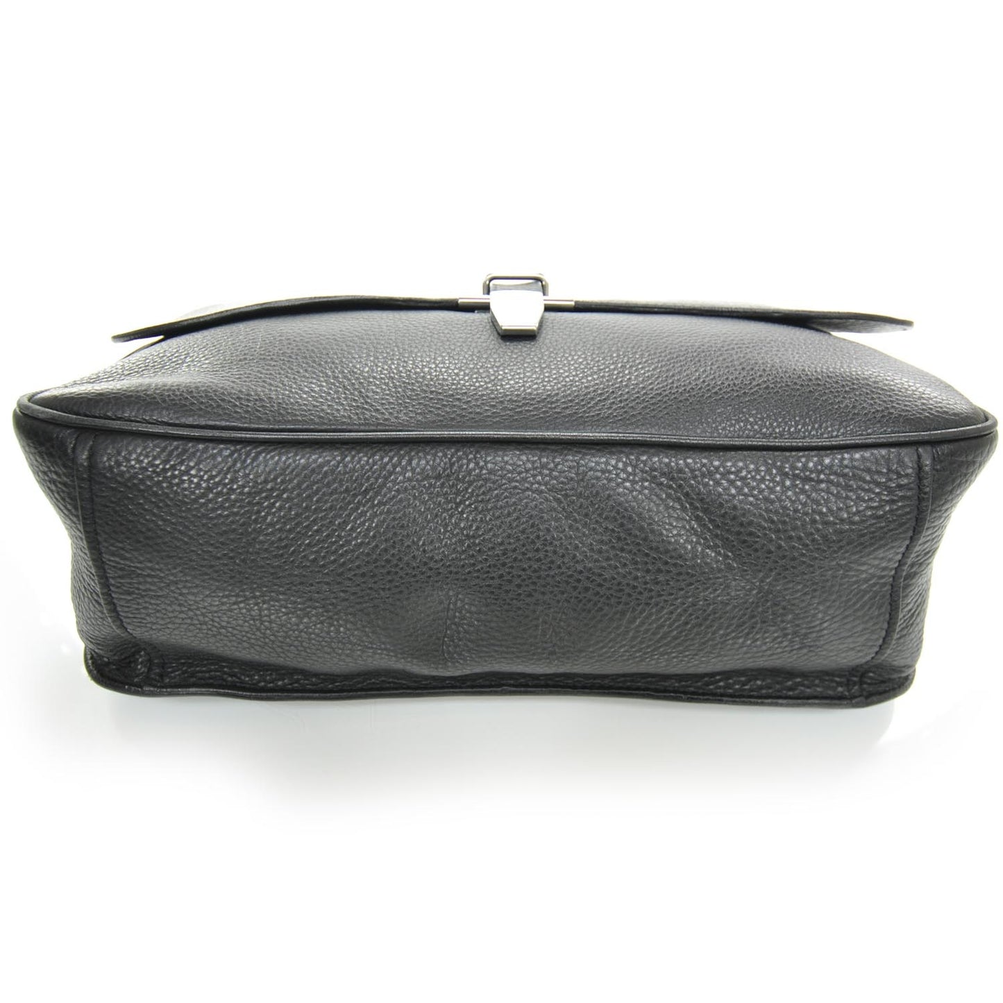 Leather Large Shoulder Bag Nero Black