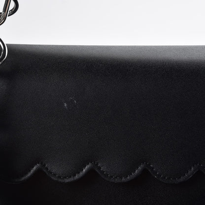 Fendi Vitello Liberty Pearl Bi-Color Flowers and Bows Scalloped Studded Kan I Shoulder Bag Black Camelia 9 of 11