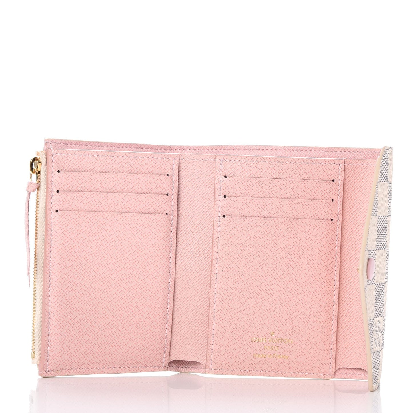 Damier Azur Victorine Wallet Rose Ballerine