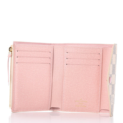 Louis Vuitton Damier Azur Victorine Wallet Rose Ballerine 5 of 8