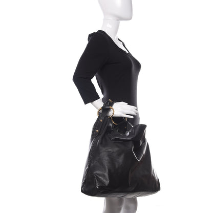 Gucci Calfskin Large Horsebit Chain Hobo Black 2 of 10