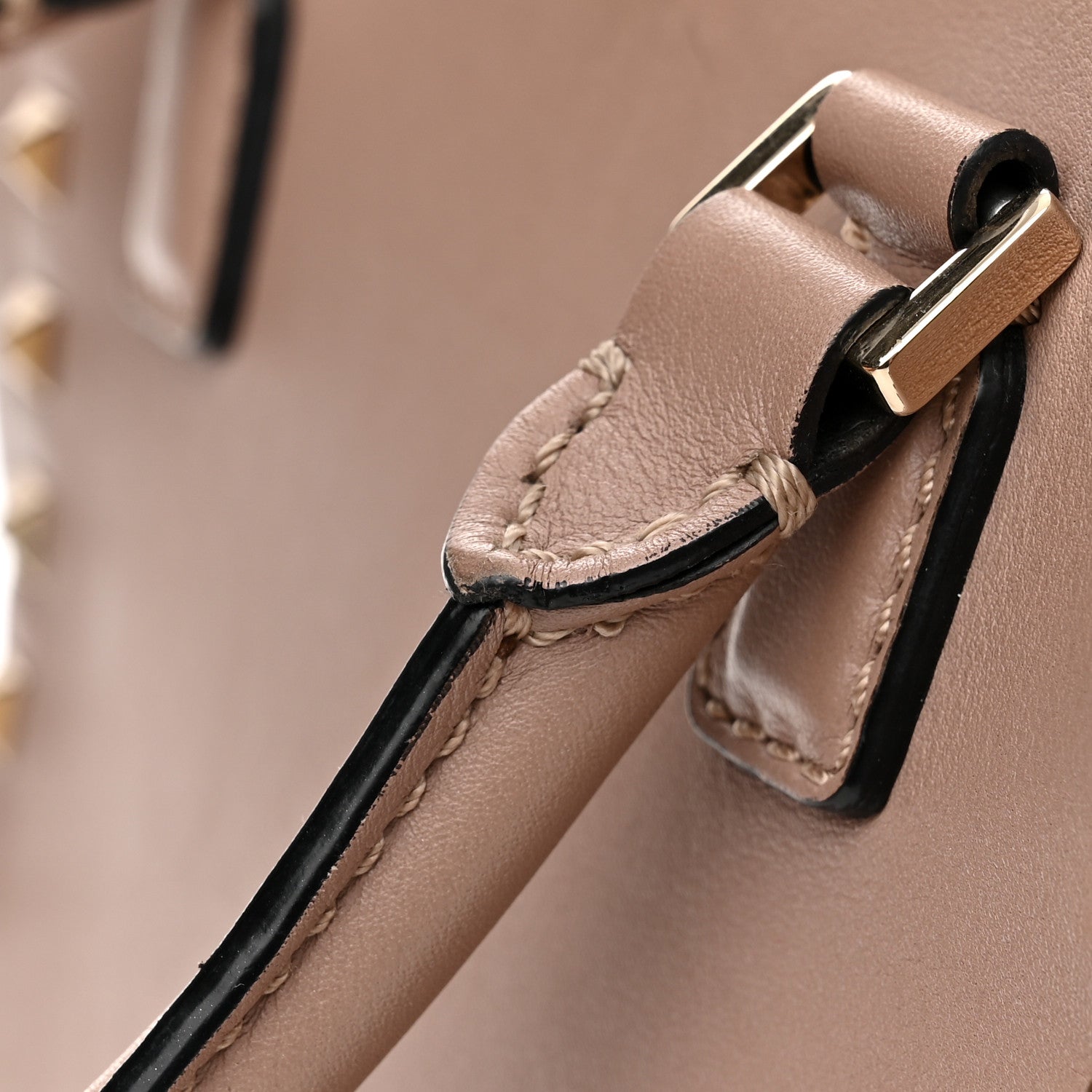 Valentino Garavani Vitello Mini Rockstud Tote Poudre 21 of 21