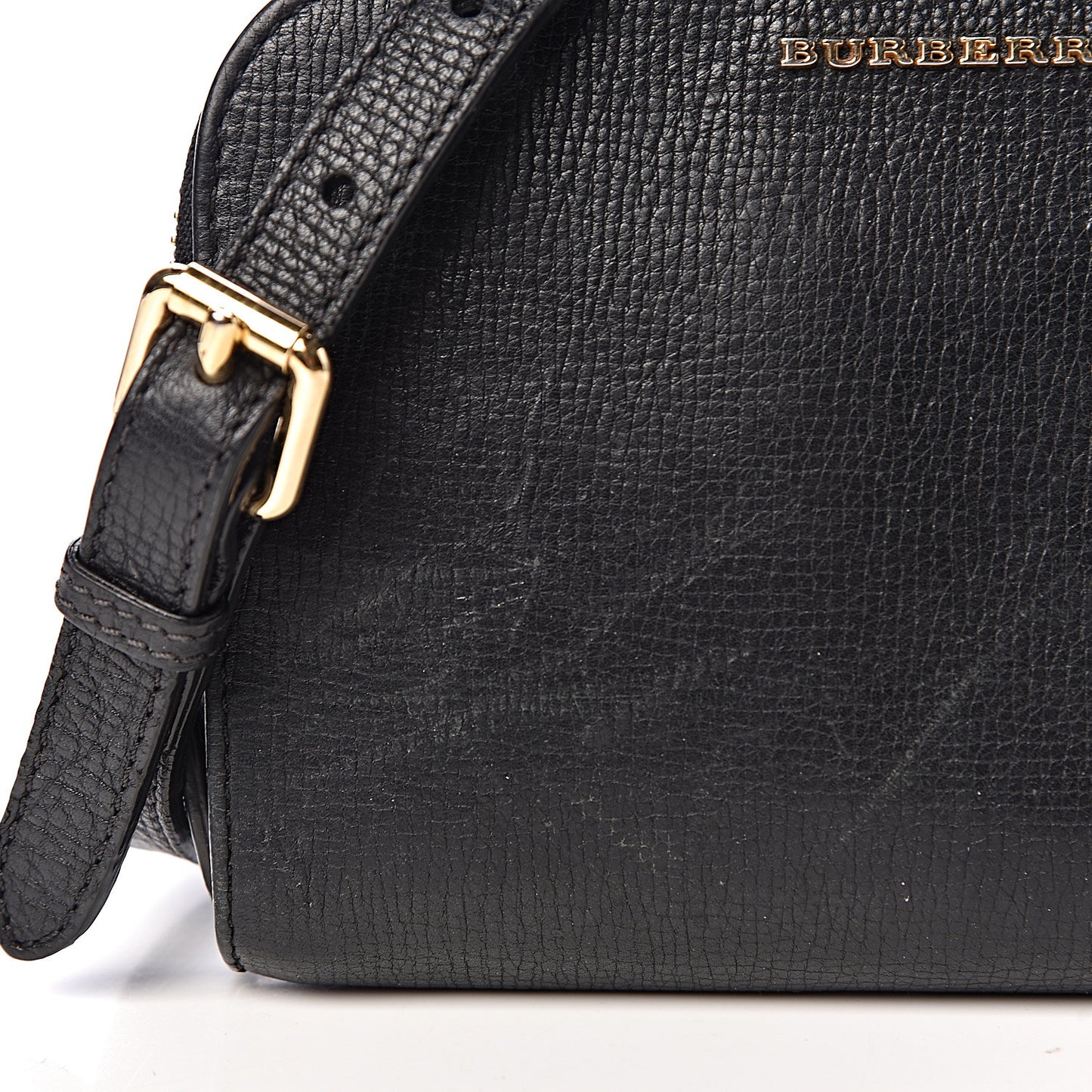 Grain Calfskin Small Crossbody Bag Black