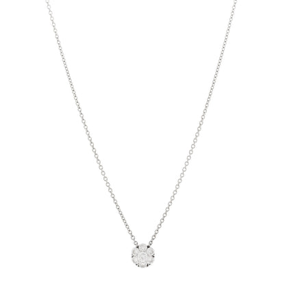 Van Cleef & Arpels Platinum Diamond Fleurette Pendant Necklace 1 of 4