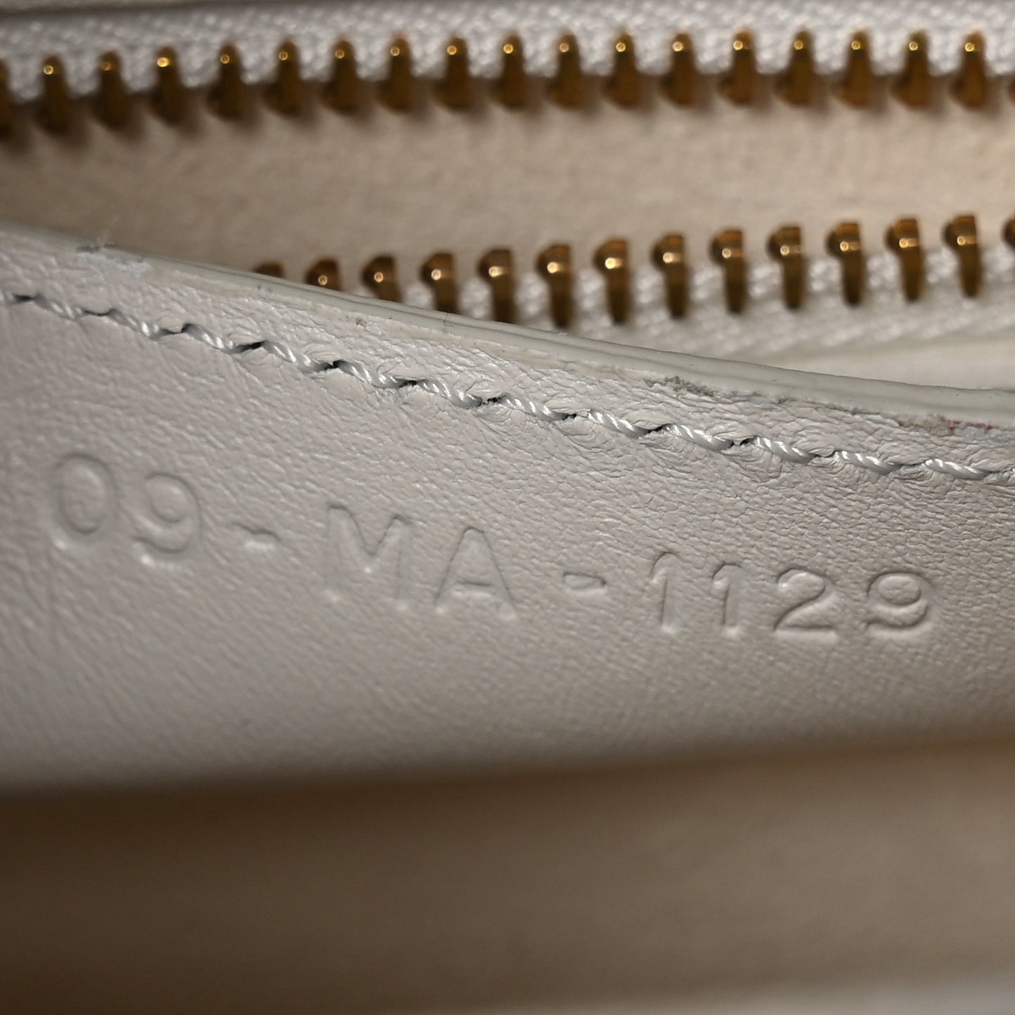 Calfskin Embossed Oblique Saddle Bag White