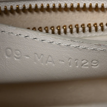 Christian Dior Calfskin Embossed Oblique Saddle Bag White 7 of 10