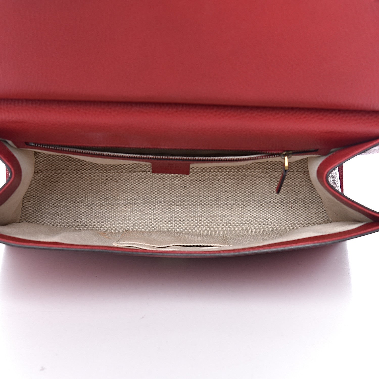 Gucci Calfskin Feline Medium GG Marmont Top Handle Bag Vulcanic Red 5 of 16