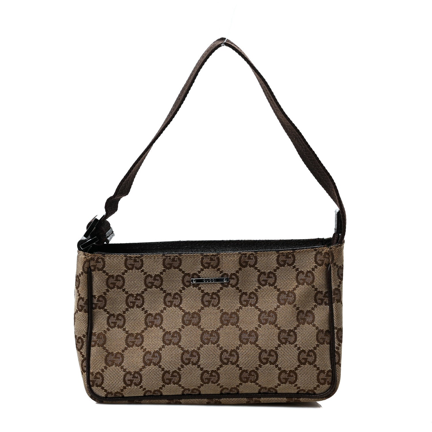 Gucci Monogram Shoulder Bag Dark Brown 1 of 12