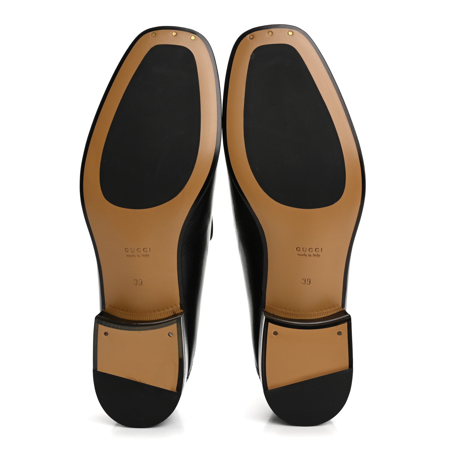 Gucci Goatskin Womens Horsebit Mid-Heel Loafers 39 Black 6 of 9