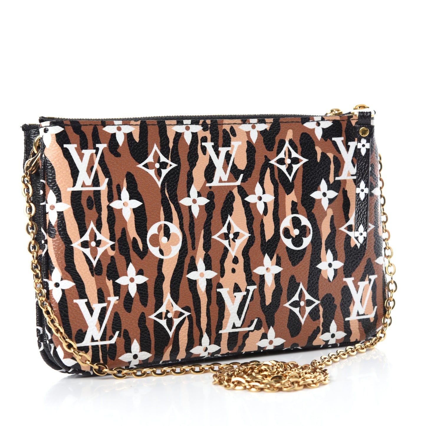 Monogram Giant Jungle Pochette Double Zip Black