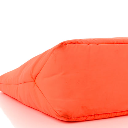 Prada Tessuto Nylon Soft Padded Medium Shopping Tote Arancio Fluo 9 of 10