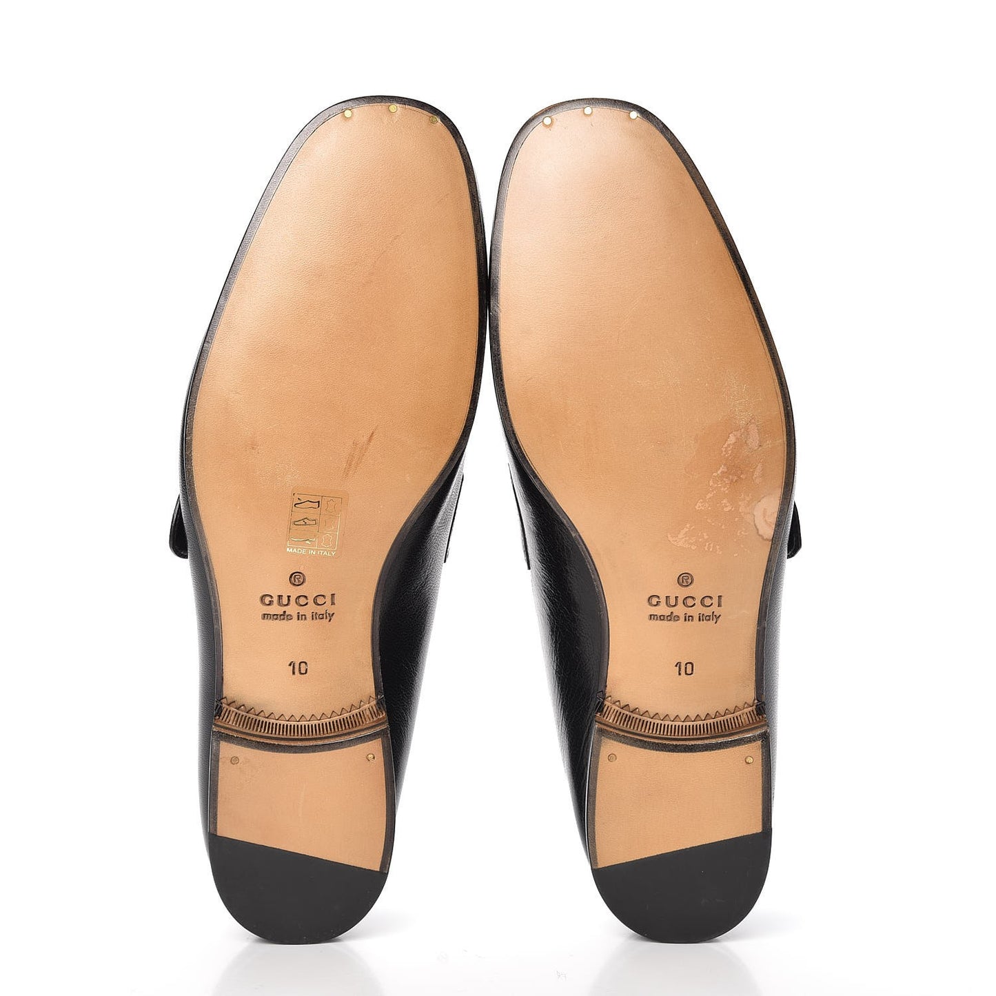Goatskin Web Mens GG Loafers 10 Black