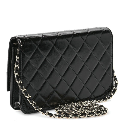 Chanel Calfskin Quilted 31 Wallet On Chain WOC Black 3 of 12