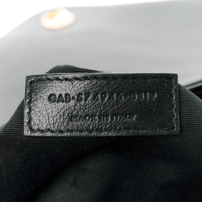 Saint Laurent SAINT LAURENT Calfskin Y Quilted Monogram Medium Loulou Chain Satchel Black 8 of 11