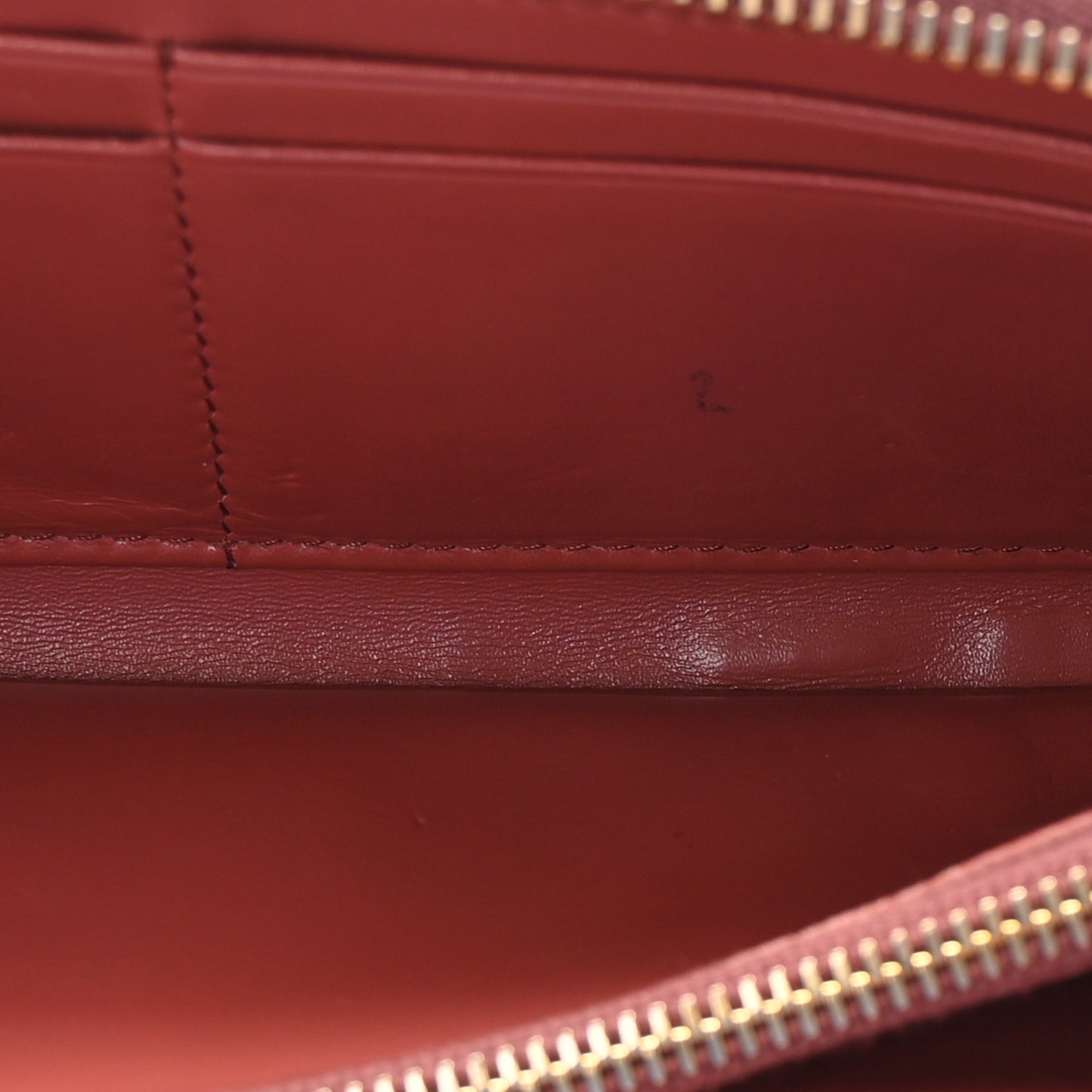 Vernice Crocodile Embossed Calfskin Zip Around Wallet Antico