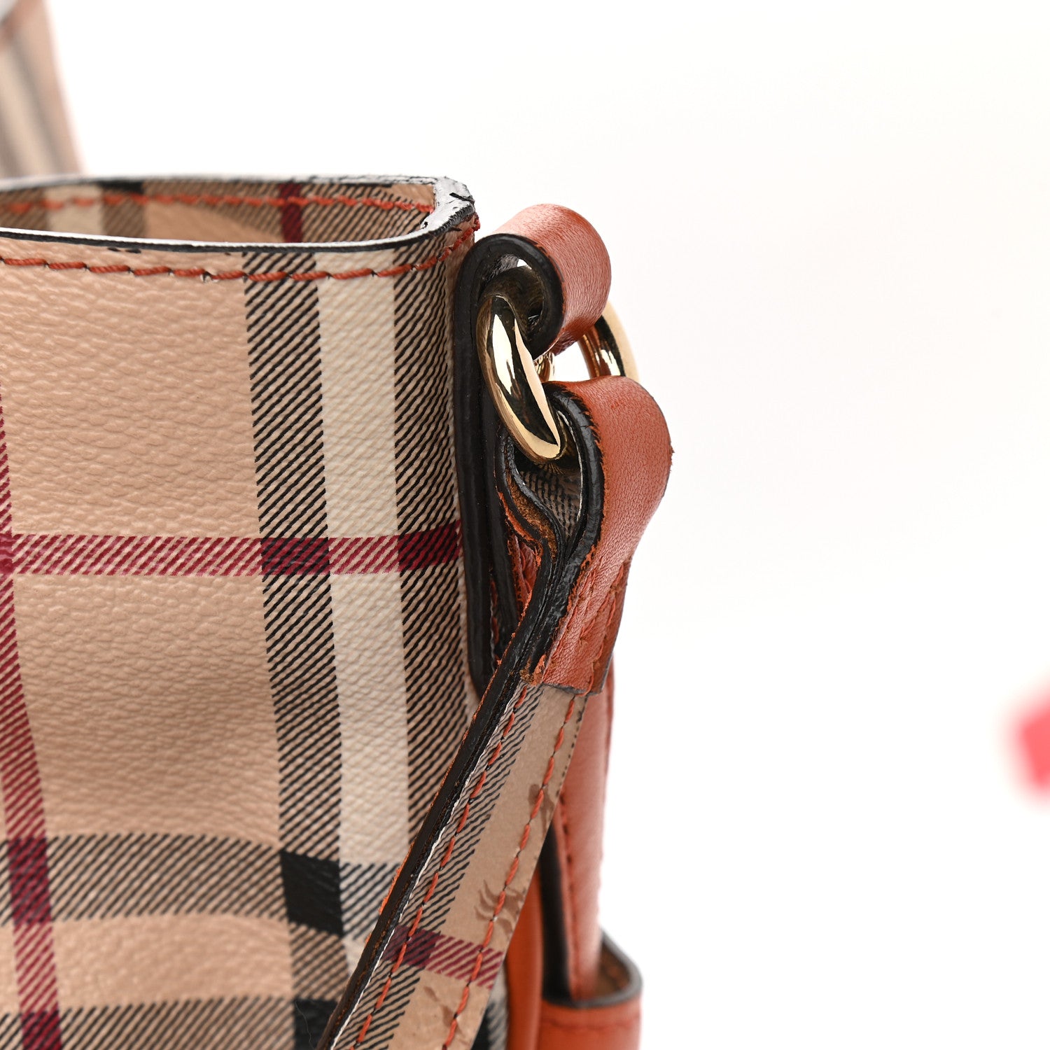 Burberry Haymarket Check Small Canterbury Tote Burnt Amber 13 of 13