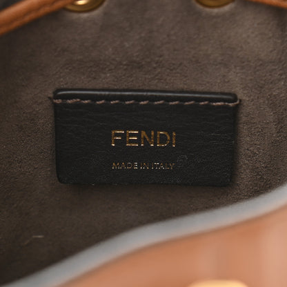 Fendi Vitello Cristallo Nature F is Fendi FF 1974 Embossed Mini Mon Tresor Bucket Bag Cuoio 6 of 11
