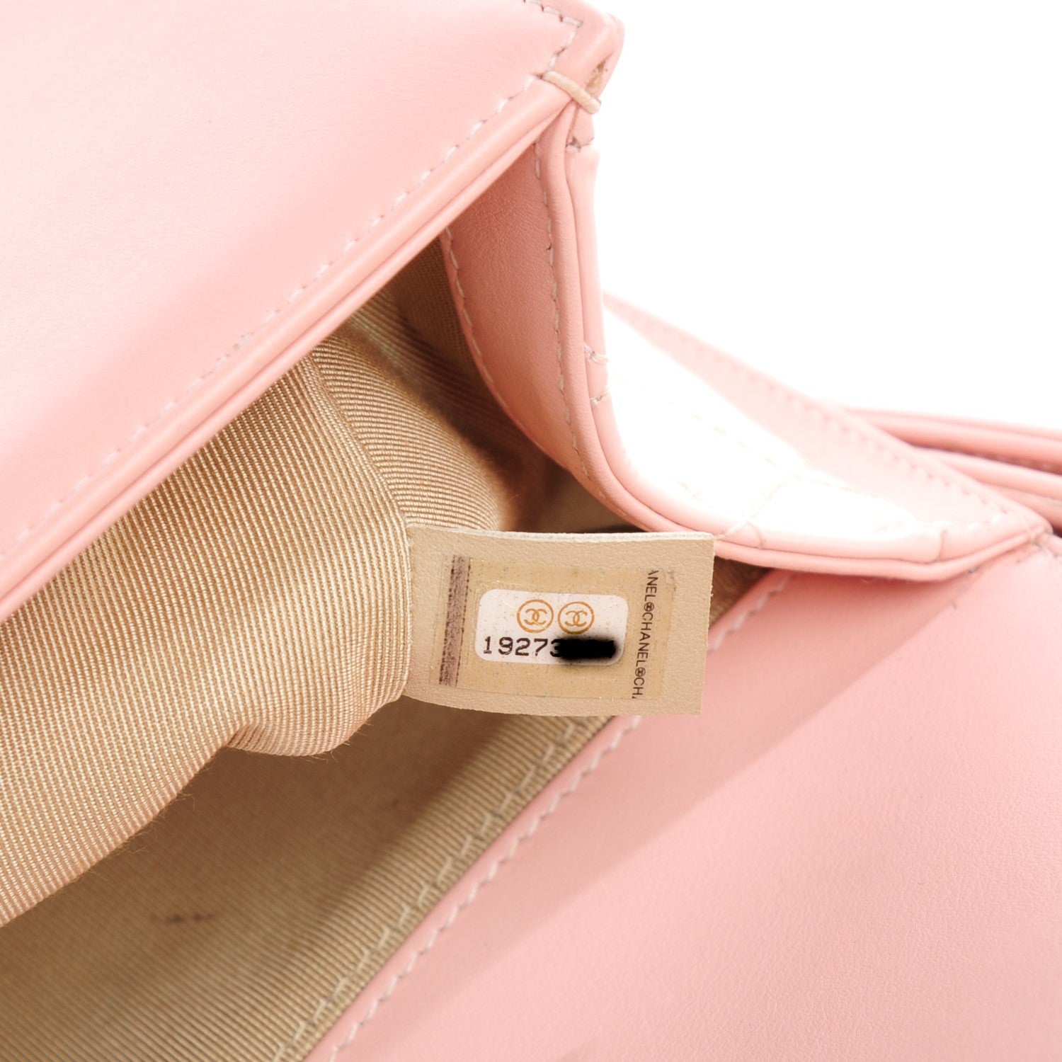Chanel Patent Chevron Medium Boy Flap Light Pink 9 of 9