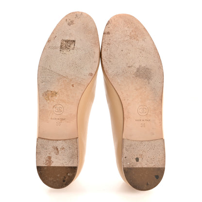 Chanel Lambskin Pearl CC Loafers 36 Beige 6 of 11