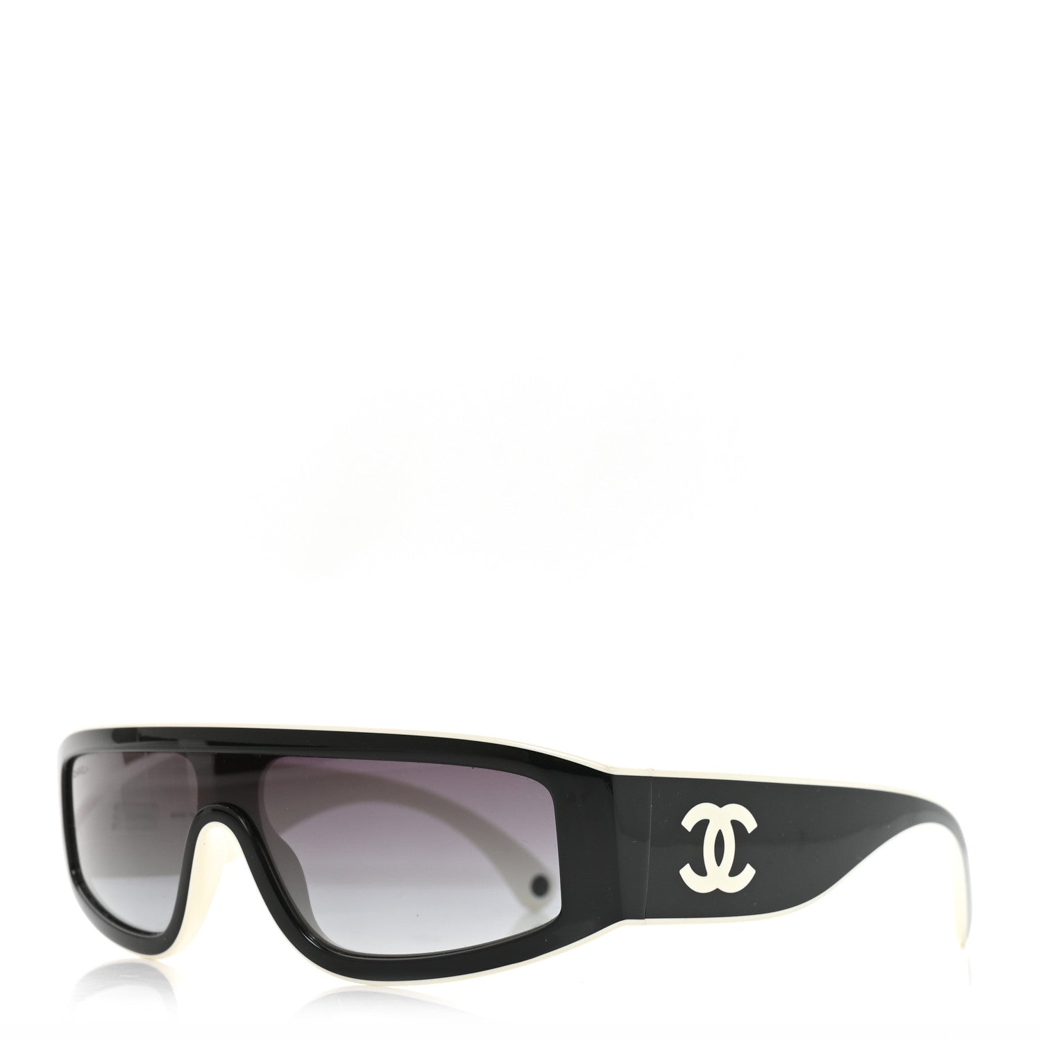 Chanel Acetate Cat Eye Sunglasses 6057 Black White Black White 1 of 7