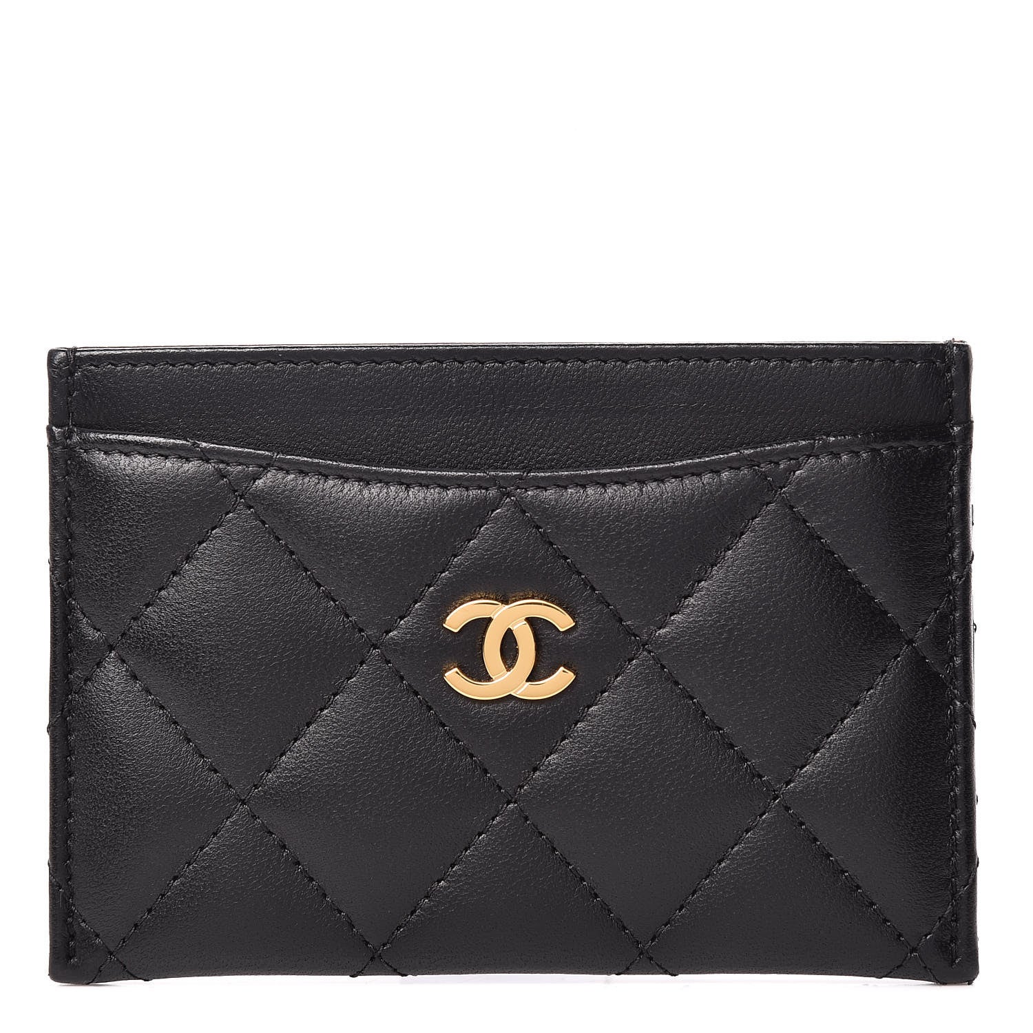 Chanel Lambskin Quilted Card Holder Black 1 of 8