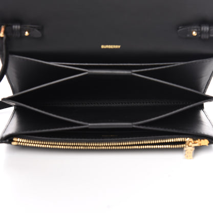 Burberry Calfskin Embossed Monogram Crossbody Black 5 of 9