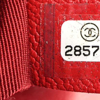 Chanel Lambskin Quilted Chain Infinity Top Handle Flap Red 7 of 10