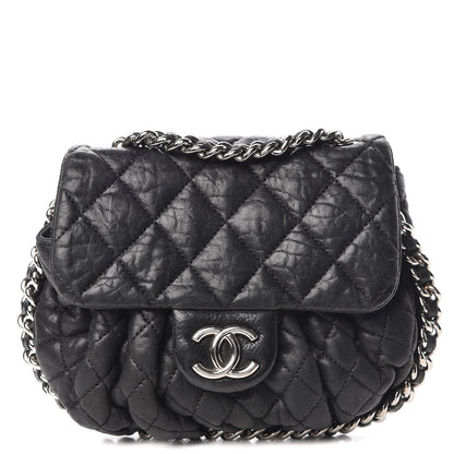 Chanel Washed Lambskin Mini Chain Around Messenger Black 1 of 9