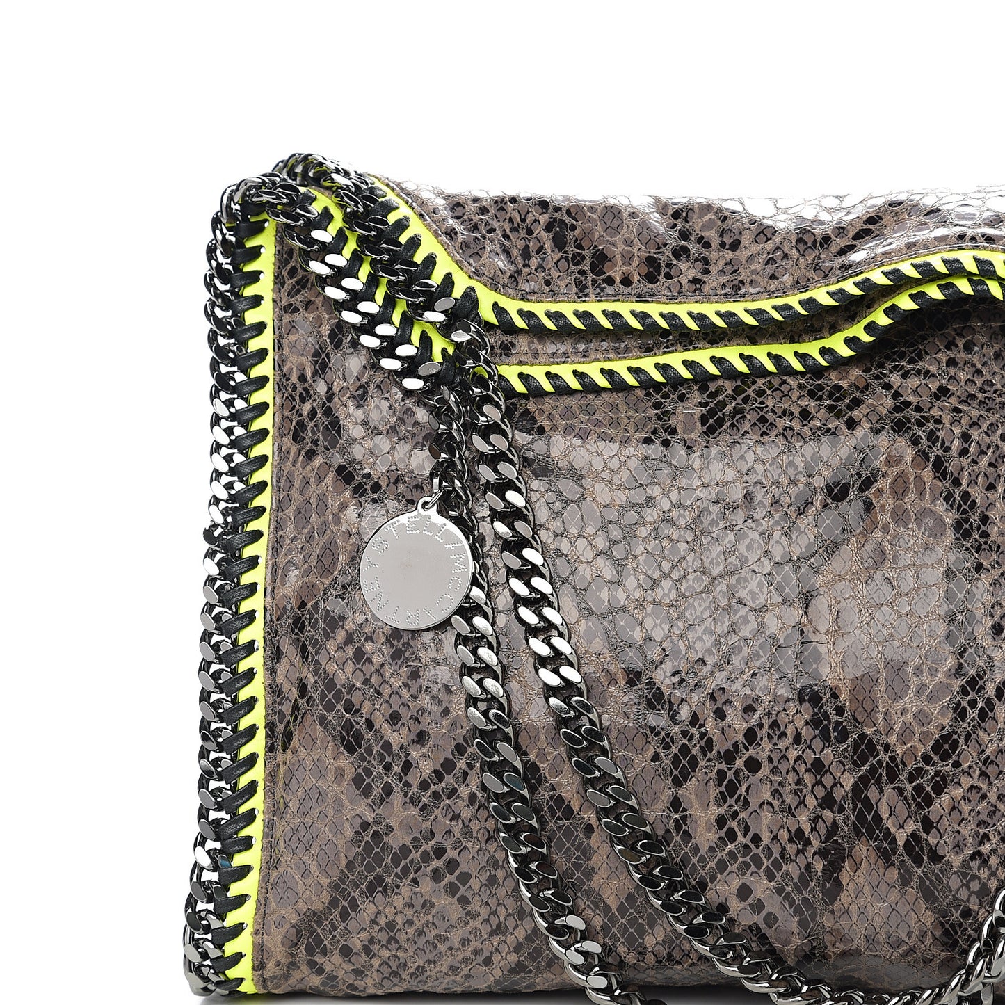 Eco Python Small Falabella Tote Brown